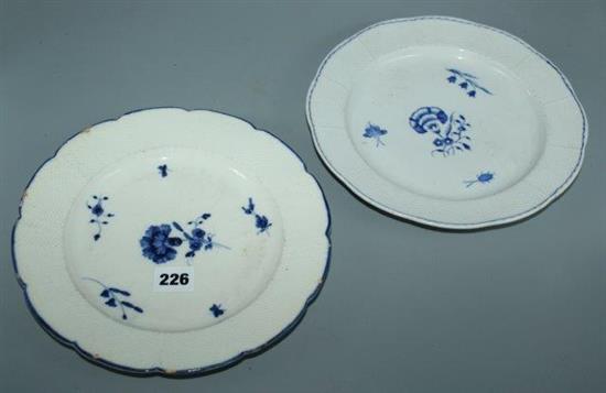 2 Tournai and Chantilly plates